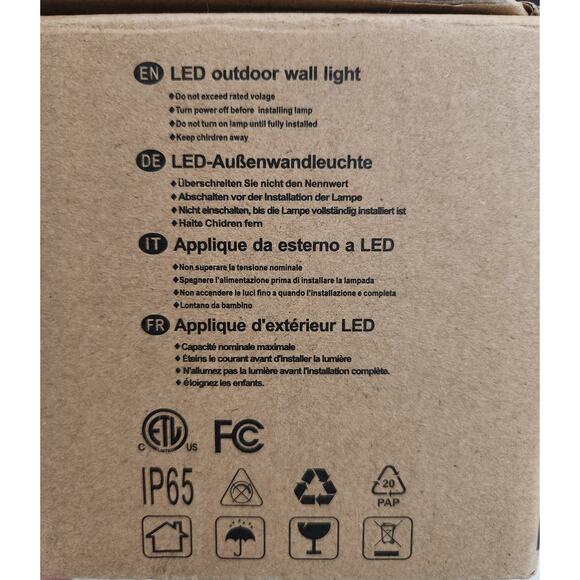 Set of 2 Modern White Outdoor Wall Sconces – LED, Waterproof, 12W - Picture 7 of 15